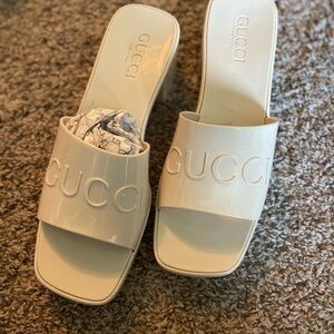 Women's Ivory Slide Sandals